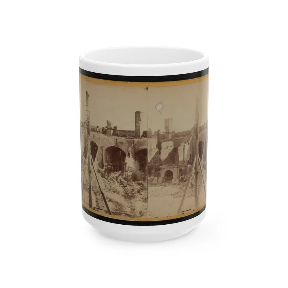 Ruins Of Fort Sumter, Charleston Harbor, S.C. (U.S. Civil War) White Coffee Mug-15oz-Go Mug Yourself