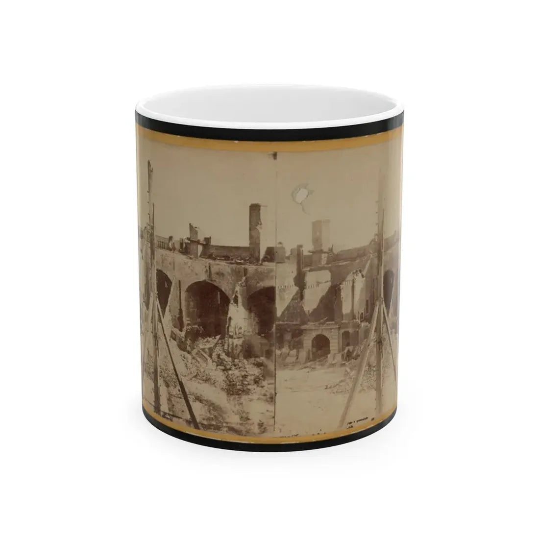 Ruins Of Fort Sumter, Charleston Harbor, S.C. (U.S. Civil War) White Coffee Mug 11oz - Go Mug Yourself