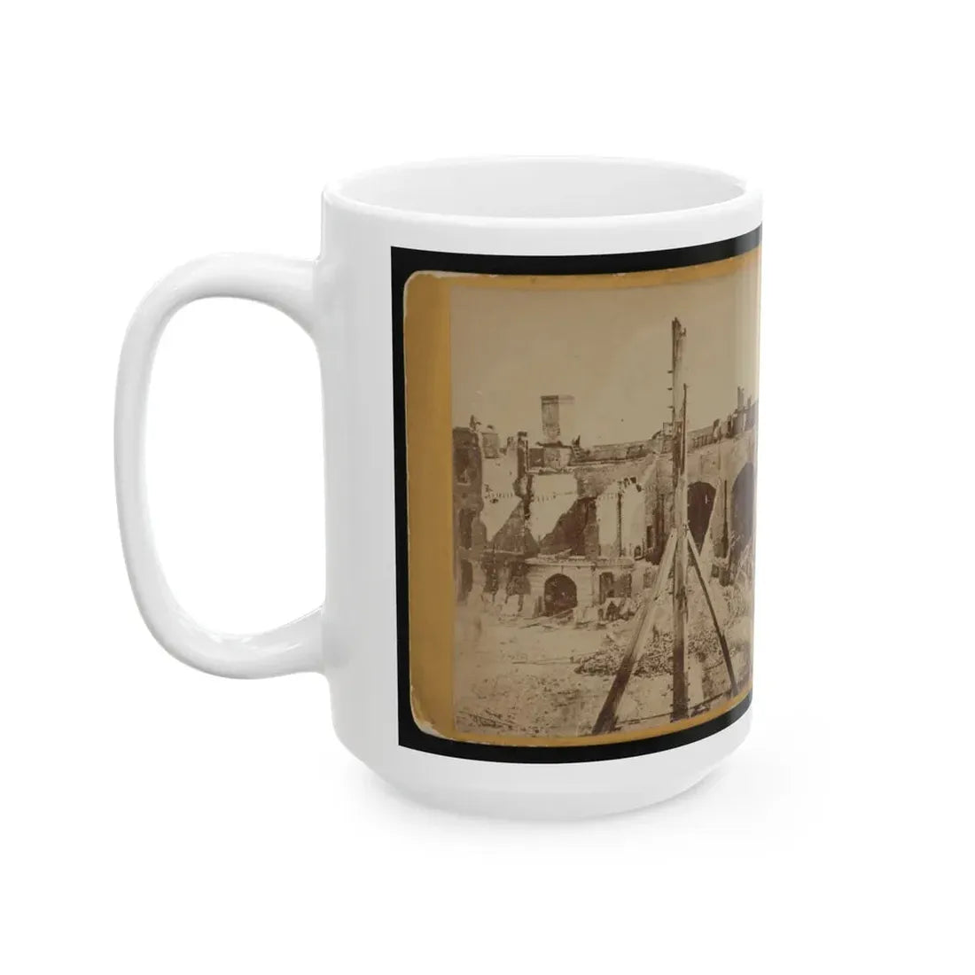 Ruins Of Fort Sumter, Charleston Harbor, S.C. (U.S. Civil War) White Coffee Mug - Go Mug Yourself