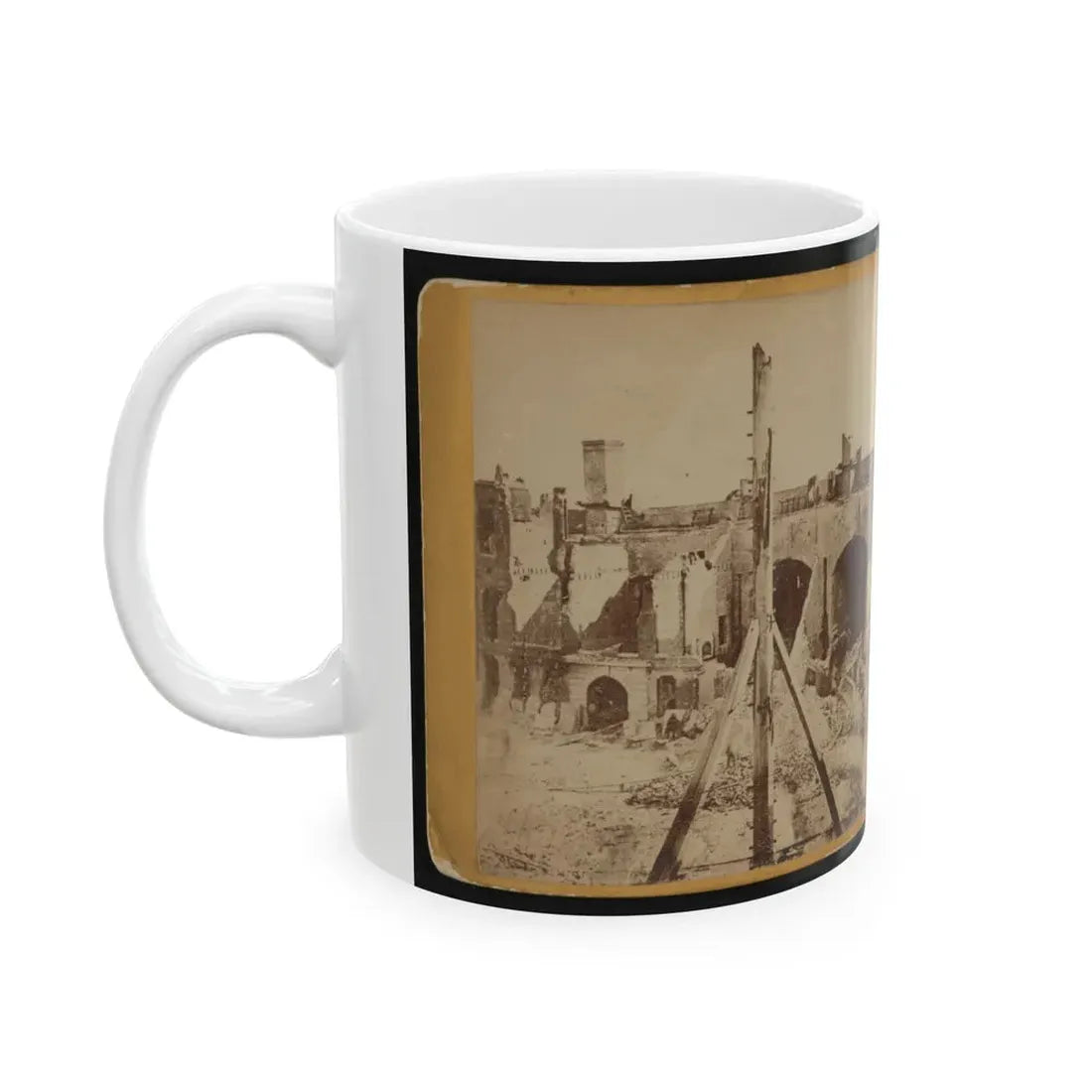 Ruins Of Fort Sumter, Charleston Harbor, S.C. (U.S. Civil War) White Coffee Mug - Go Mug Yourself