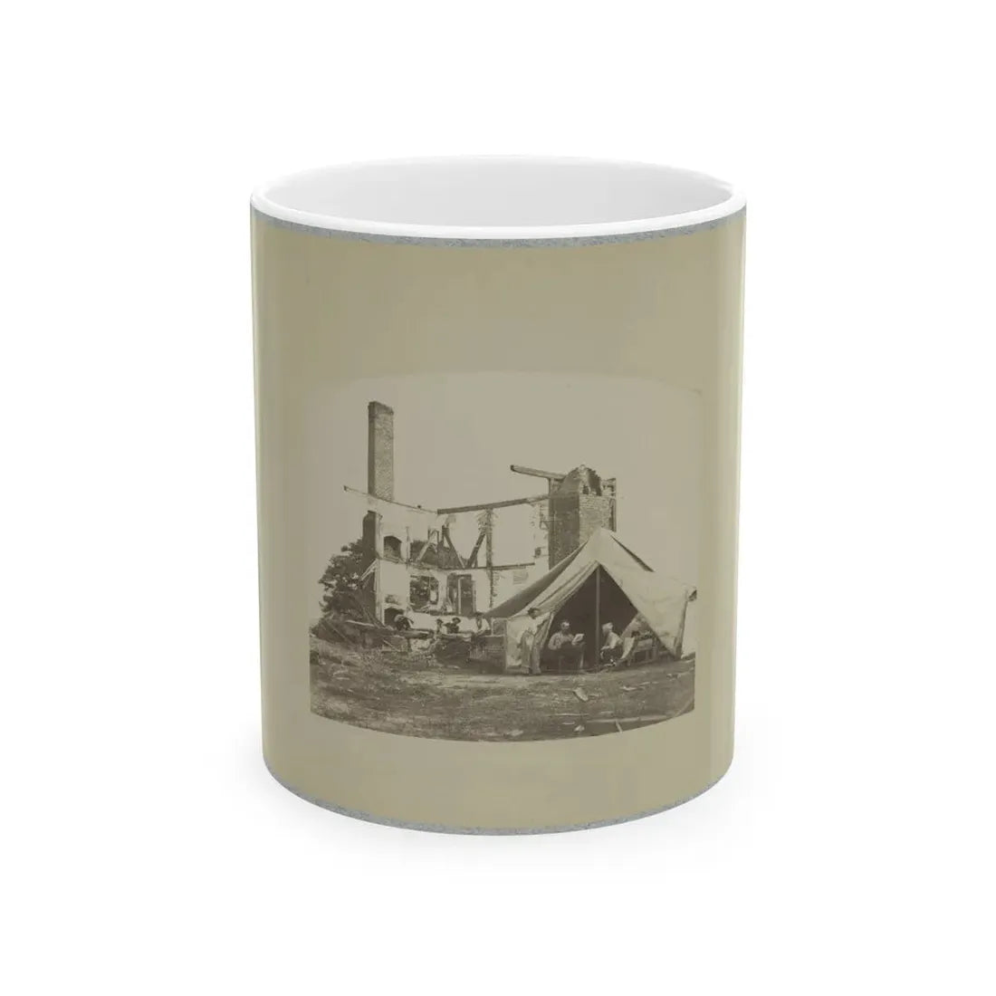 Ruins Of House, Ca. 1860 - Ca. 1865(2) (U.S. Civil War) White Coffee Mug 11oz - Go Mug Yourself