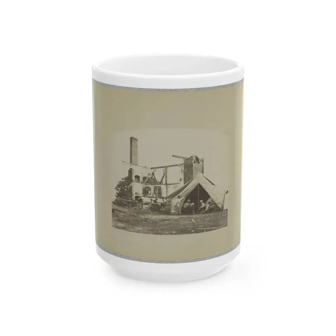 Ruins Of House, Ca. 1860 - Ca. 1865(2) (U.S. Civil War) White Coffee Mug 15oz - Go Mug Yourself