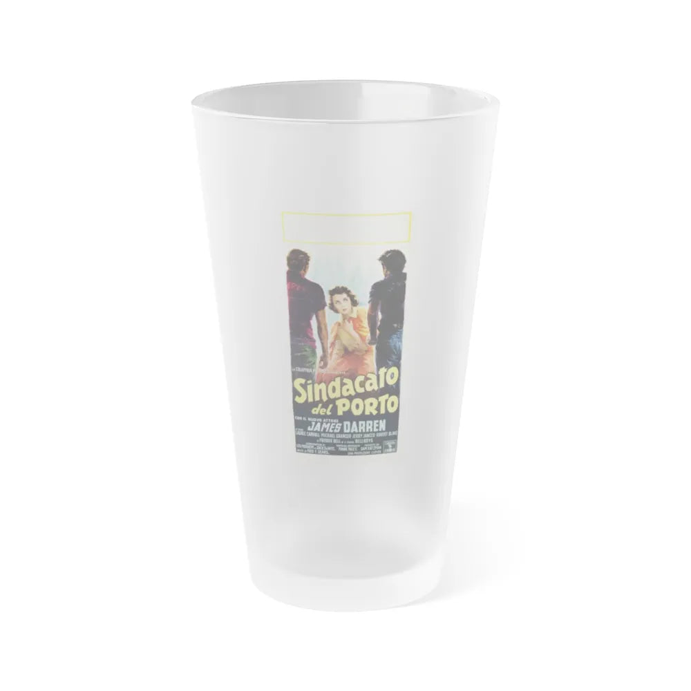 RUMBLE ON THE DOCKS 1956 Movie Poster - Frosted Pint Glass 16oz-16oz-Frosted-Go Mug Yourself