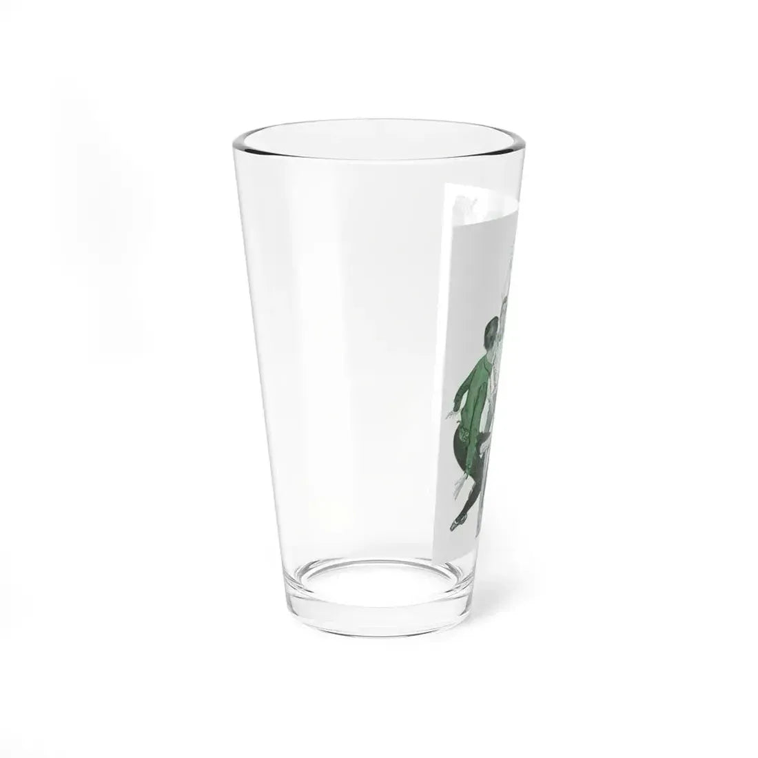 Rumpus at the Ski Lodge, 1942 (Magazine Illustration) Pint Glass 16oz - Go Mug Yourself