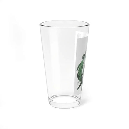 Rumpus at the Ski Lodge, 1942 (Magazine Illustration) Pint Glass 16oz - Go Mug Yourself