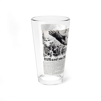 Run and you Die, Valor magazine, November1968 (Magazine Illustration) Pint Glass 16oz-Go Mug Yourself