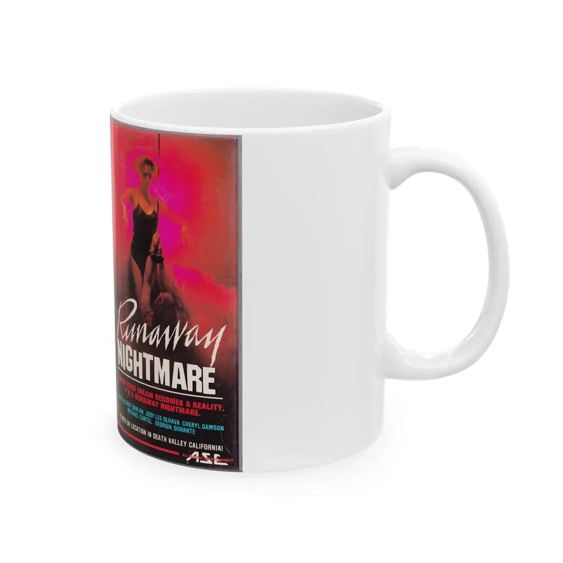 RUNAWAY NIGHTMARE (VHS COVER) - White Coffee Mug - Go Mug Yourself