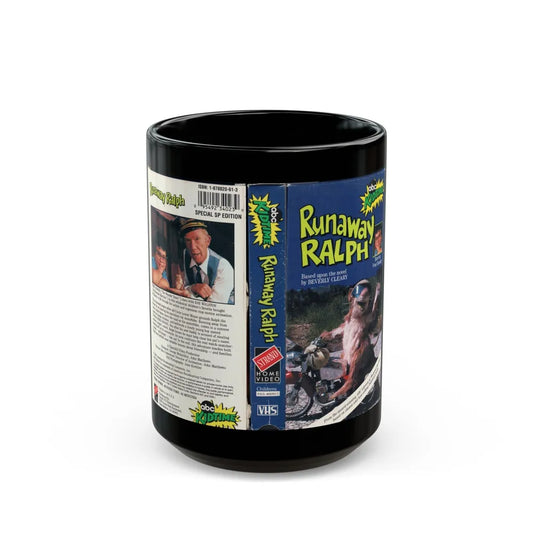 RUNAWAY RALPH ABC KIDTIME (VHS COVER) - Black Coffee Mug-15oz-Go Mug Yourself