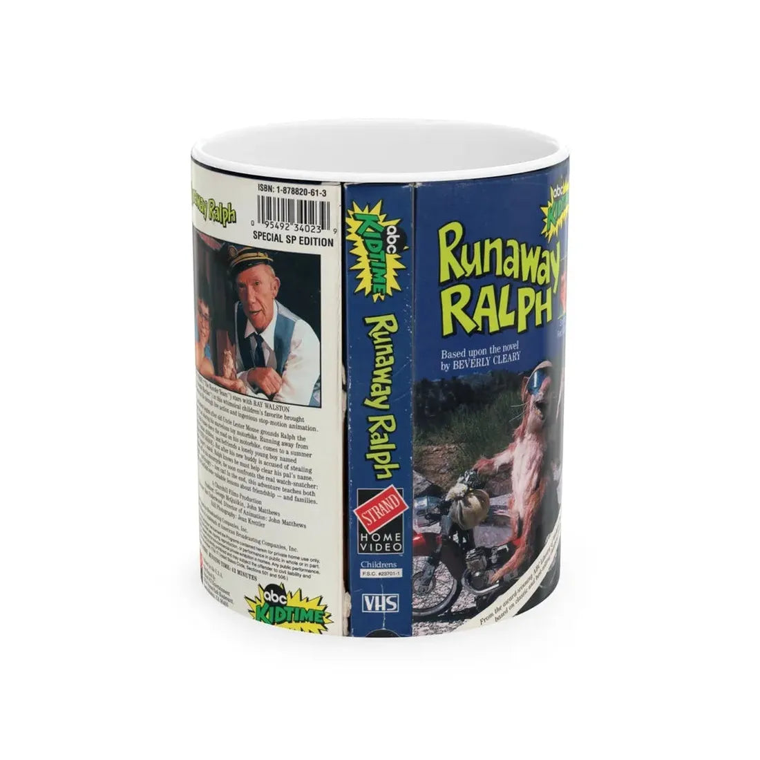 RUNAWAY RALPH ABC KIDTIME (VHS COVER) - White Coffee Mug 11oz - Go Mug Yourself