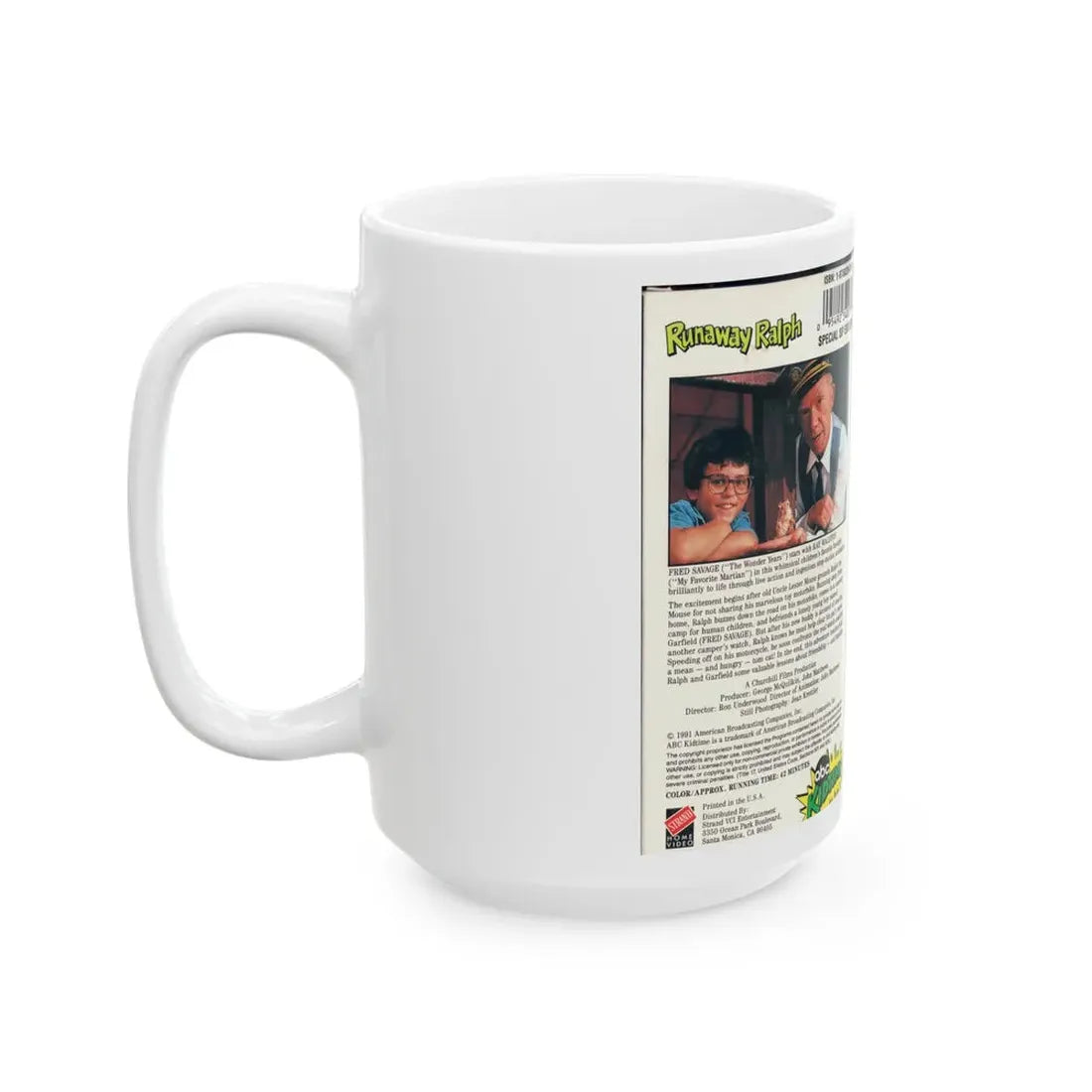 RUNAWAY RALPH ABC KIDTIME (VHS COVER) - White Coffee Mug - Go Mug Yourself