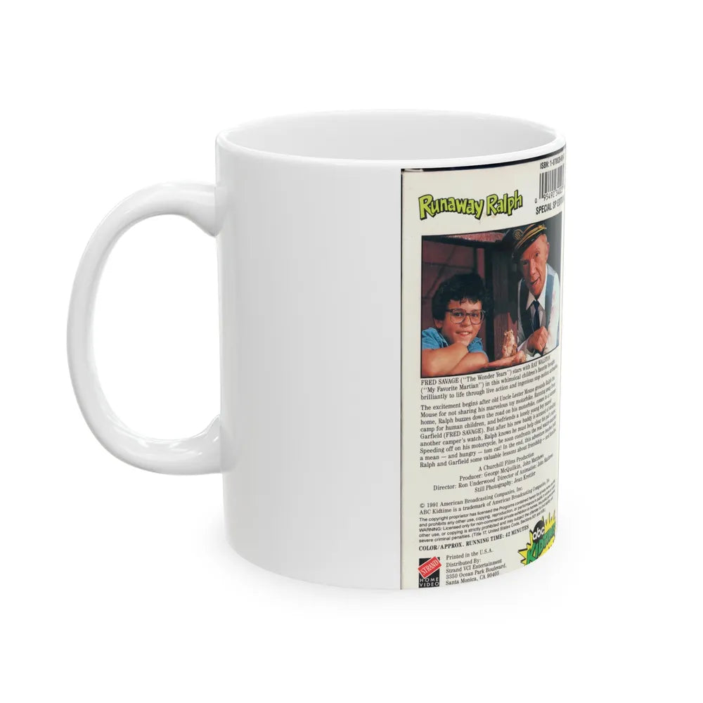 RUNAWAY RALPH ABC KIDTIME (VHS COVER) - White Coffee Mug-Go Mug Yourself