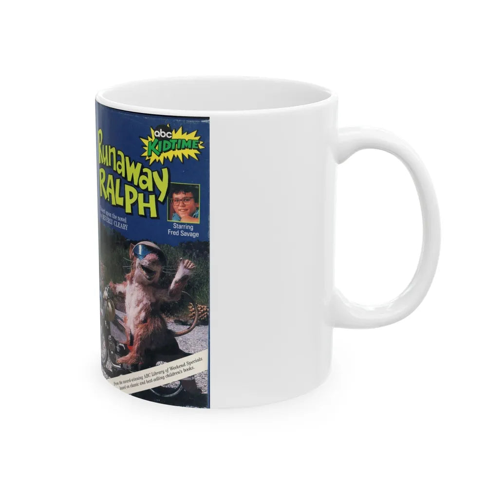 RUNAWAY RALPH ABC KIDTIME (VHS COVER) - White Coffee Mug-Go Mug Yourself