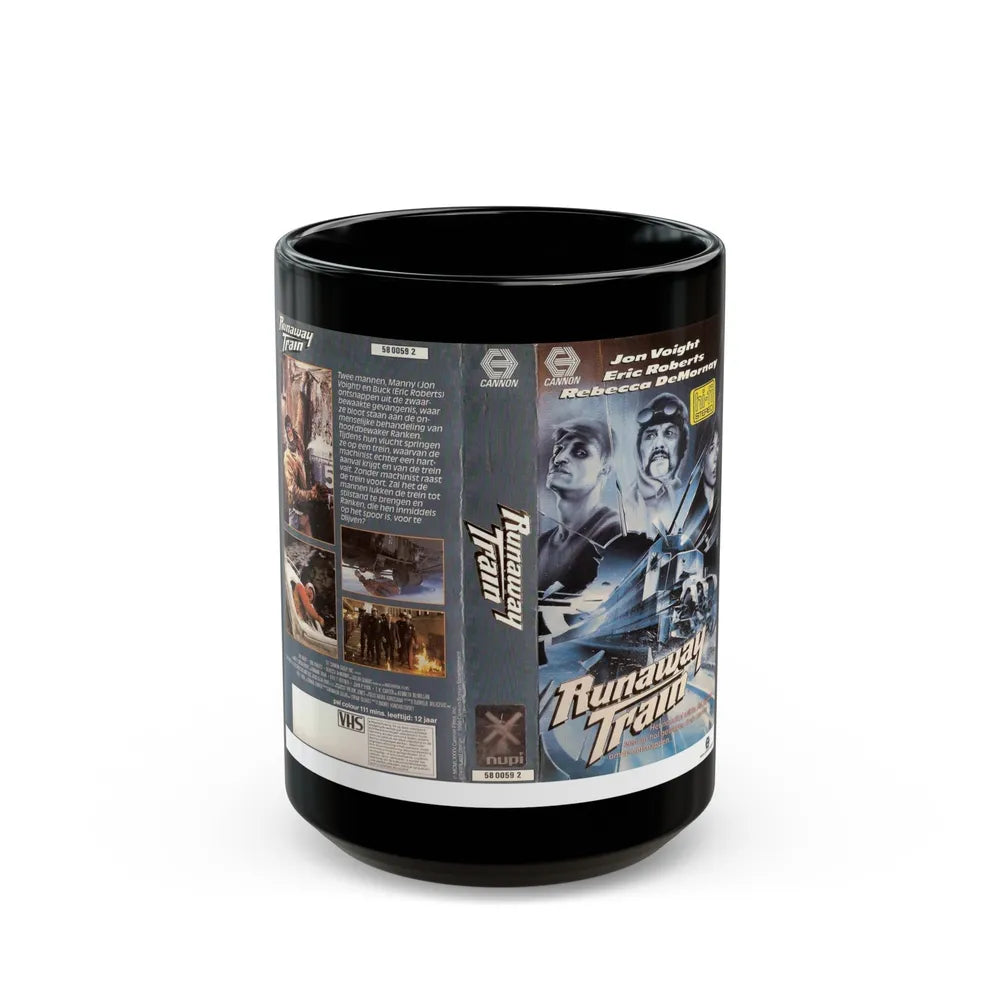 RUNAWAY TRAIN GERMAN (VHS COVER) - Black Coffee Mug-15oz-Go Mug Yourself