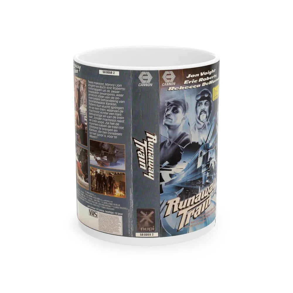 RUNAWAY TRAIN GERMAN (VHS COVER) - White Coffee Mug-11oz-Go Mug Yourself