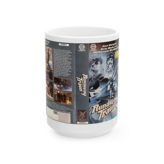 RUNAWAY TRAIN GERMAN (VHS COVER) - White Coffee Mug-15oz-Go Mug Yourself