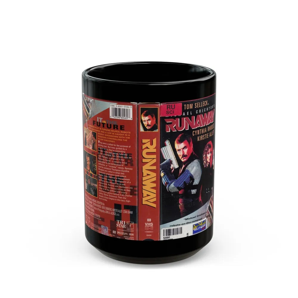 RUNAWAY (VHS COVER) - Black Coffee Mug-15oz-Go Mug Yourself