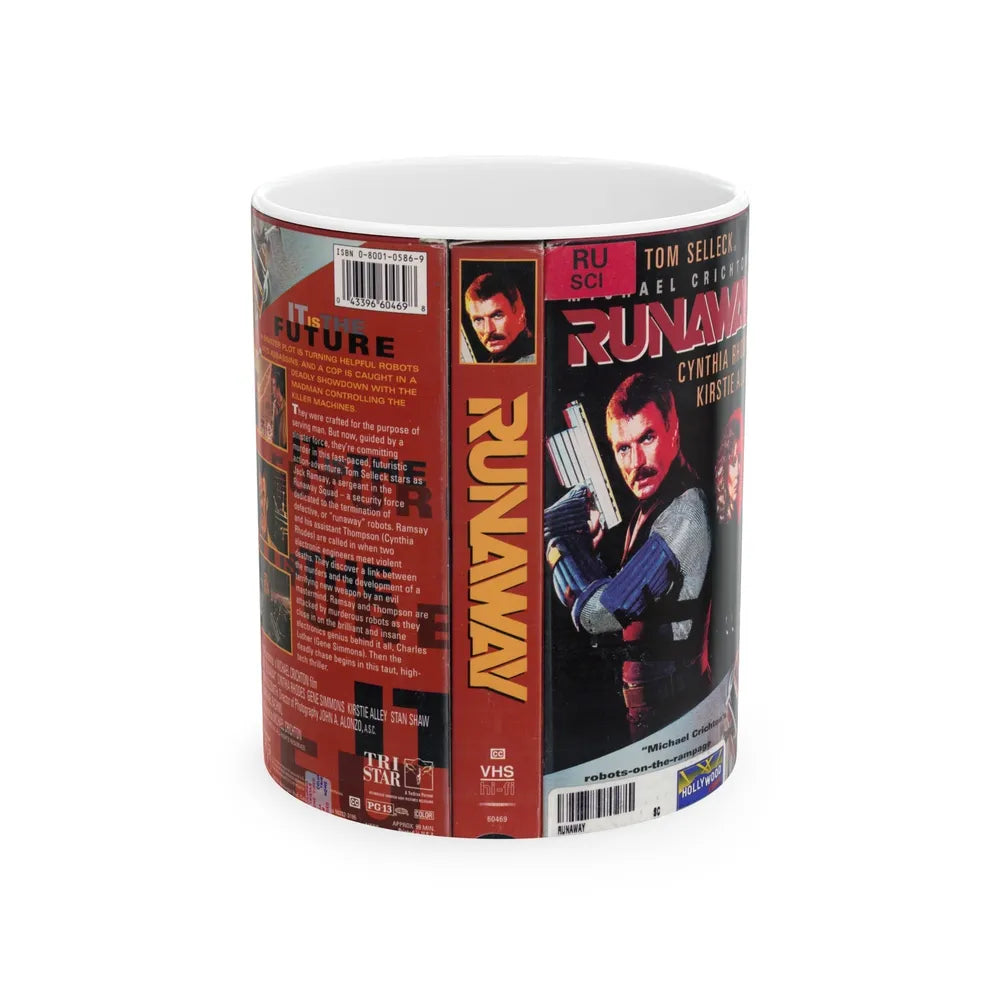 RUNAWAY (VHS COVER) - White Coffee Mug-11oz-Go Mug Yourself