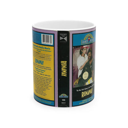 RUNAWAY WONDERWORKS FAMILY MOVIE (VHS COVER) - White Coffee Mug-11oz-Go Mug Yourself