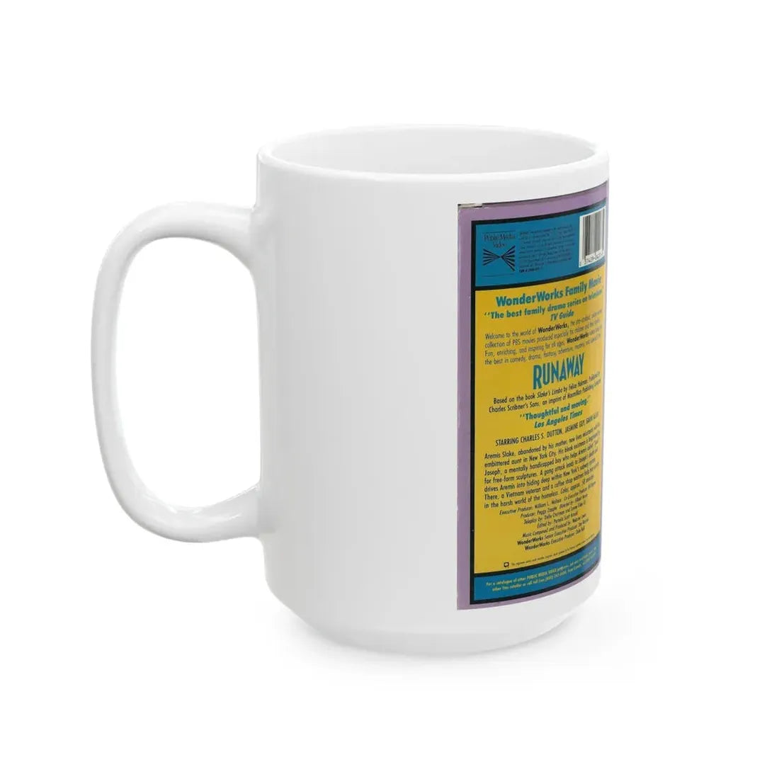 RUNAWAY WONDERWORKS FAMILY MOVIE (VHS COVER) - White Coffee Mug - Go Mug Yourself
