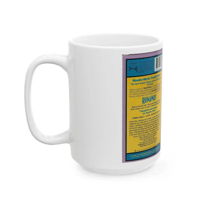 RUNAWAY WONDERWORKS FAMILY MOVIE (VHS COVER) - White Coffee Mug - Go Mug Yourself