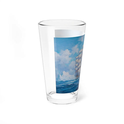 Running Away from Danger (Magazine Illustration) Pint Glass 16oz-Go Mug Yourself