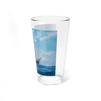 Running Away from Danger (Magazine Illustration) Pint Glass 16oz-Go Mug Yourself