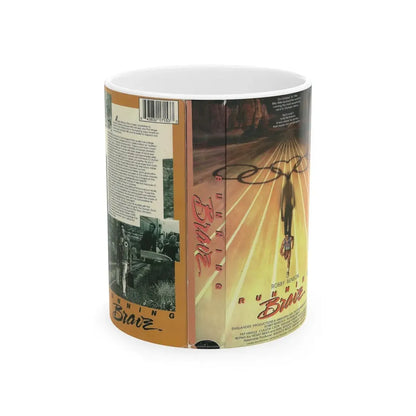 RUNNING BRAVE (VHS COVER) - White Coffee Mug 11oz - Go Mug Yourself