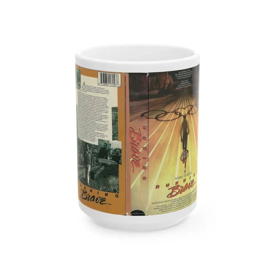 RUNNING BRAVE (VHS COVER) - White Coffee Mug 15oz - Go Mug Yourself