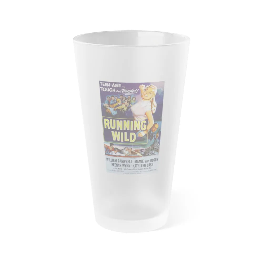 RUNNING WILD 1955 Movie Poster - Frosted Pint Glass 16oz-16oz-Frosted-Go Mug Yourself