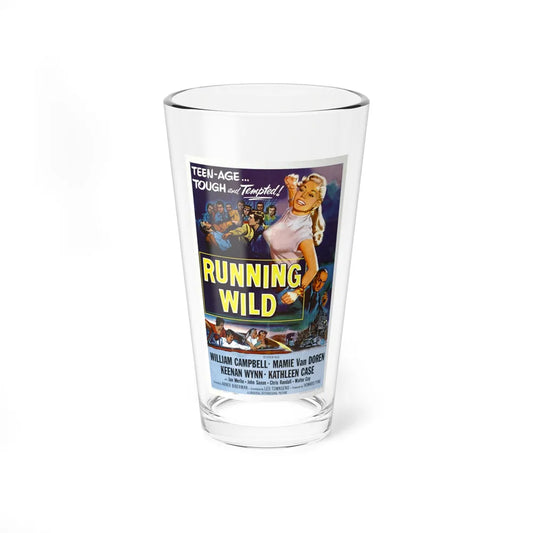 RUNNING WILD 1955 Movie Poster - Pint Glass 16oz-16oz-Go Mug Yourself