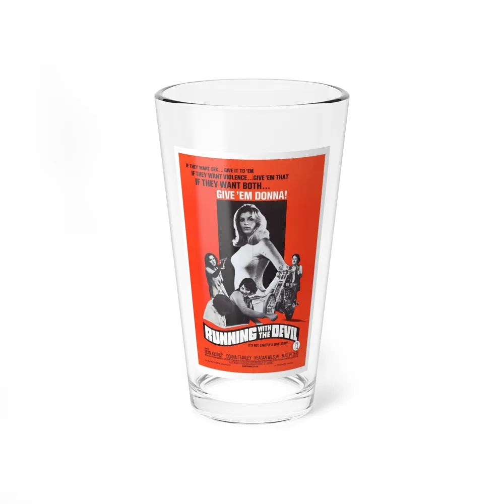 RUNNING WITH THE DEVIL 1973 Movie Poster - Pint Glass 16oz-16oz-Go Mug Yourself