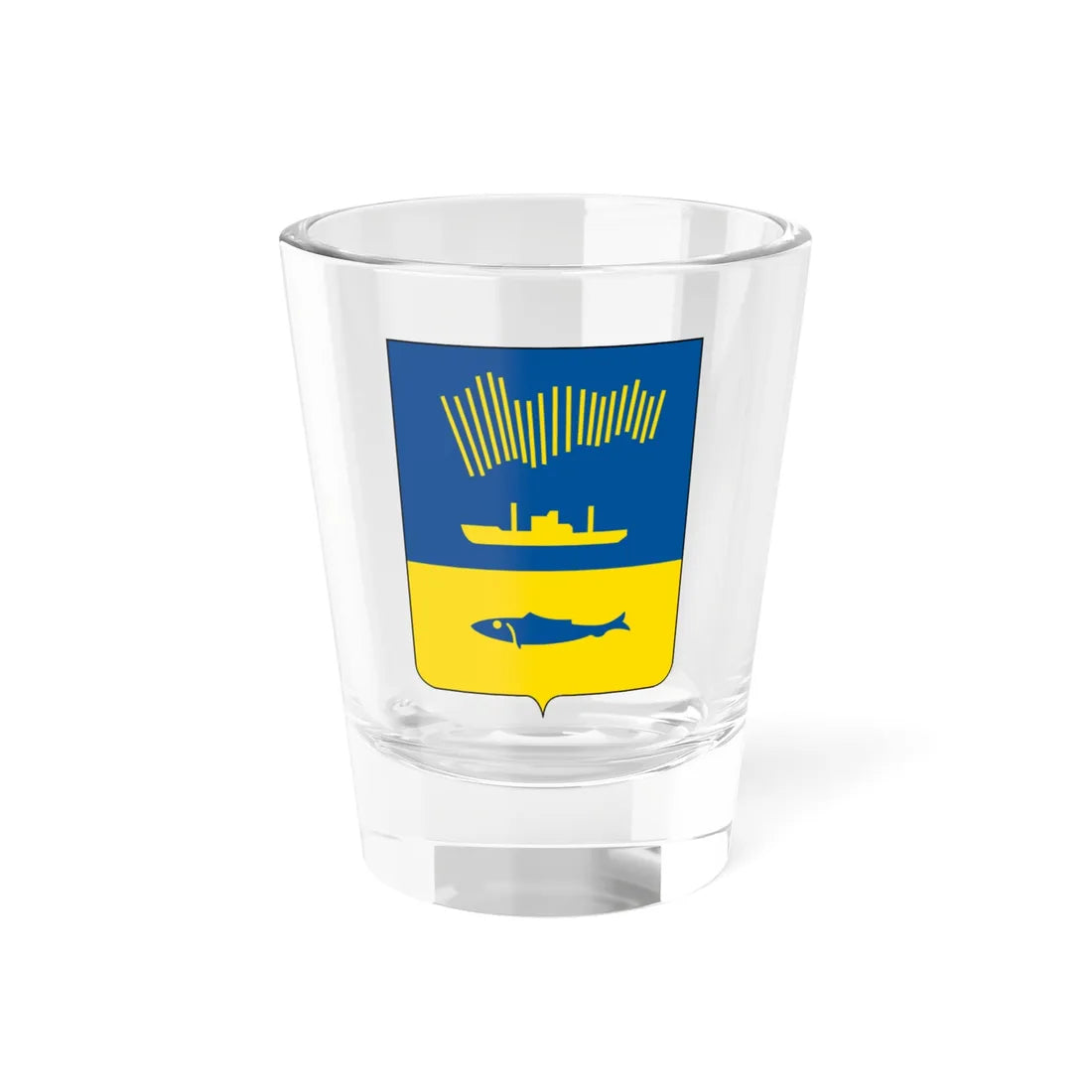 RUS Murmansk COA (Russia) (Coat of Arms) Shot Glass 1.5oz 1.5oz - Go Mug Yourself