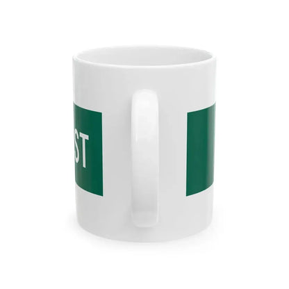 Rush St Chicago (Illinois) (Road Sign) White Coffee Mug - Go Mug Yourself