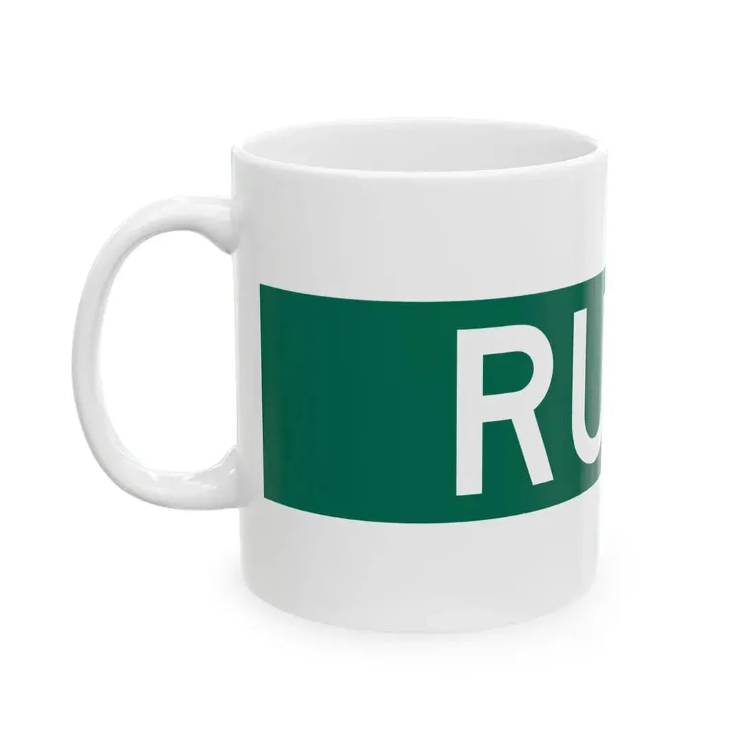 Rush St Chicago (Illinois) (Road Sign) White Coffee Mug - Go Mug Yourself