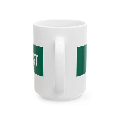 Rush St Chicago (Illinois) (Road Sign) White Coffee Mug - Go Mug Yourself