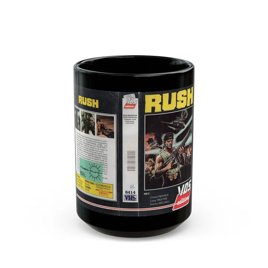 RUSH (VHS COVER) - Black Coffee Mug-15oz-Go Mug Yourself