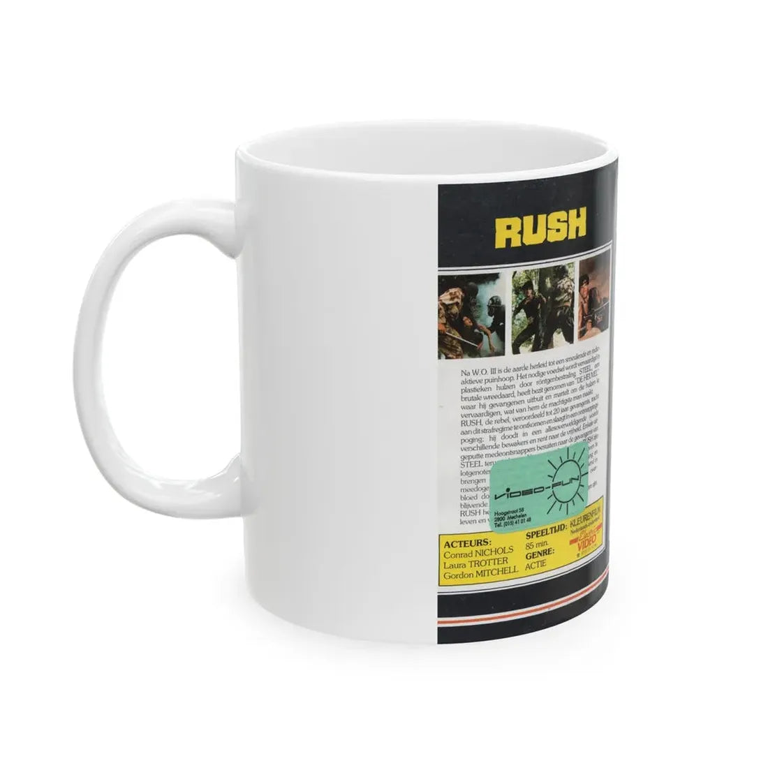 RUSH (VHS COVER) - White Coffee Mug - Go Mug Yourself
