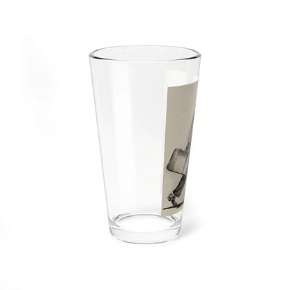 Rushing Man (Magazine Illustration) Pint Glass 16oz-Go Mug Yourself