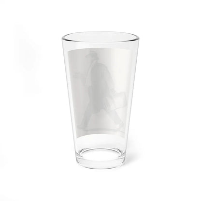 Rushing Man (Magazine Illustration) Pint Glass 16oz-Go Mug Yourself