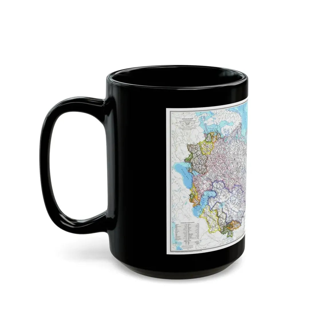 Russia and the Newly Independent Nations (1993) (Map) Black Coffee Mug - Go Mug Yourself