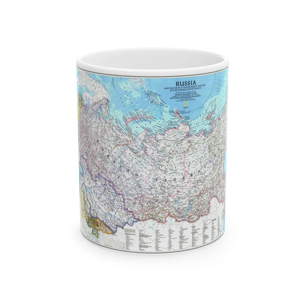 Russia and the Newly Independent Nations (1993) (Map) White Coffee Mug-11oz-Go Mug Yourself