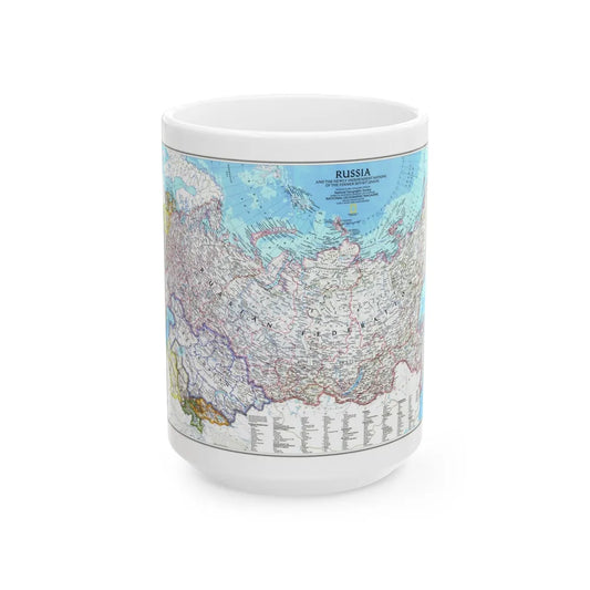 Russia and the Newly Independent Nations (1993) (Map) White Coffee Mug-15oz-Go Mug Yourself