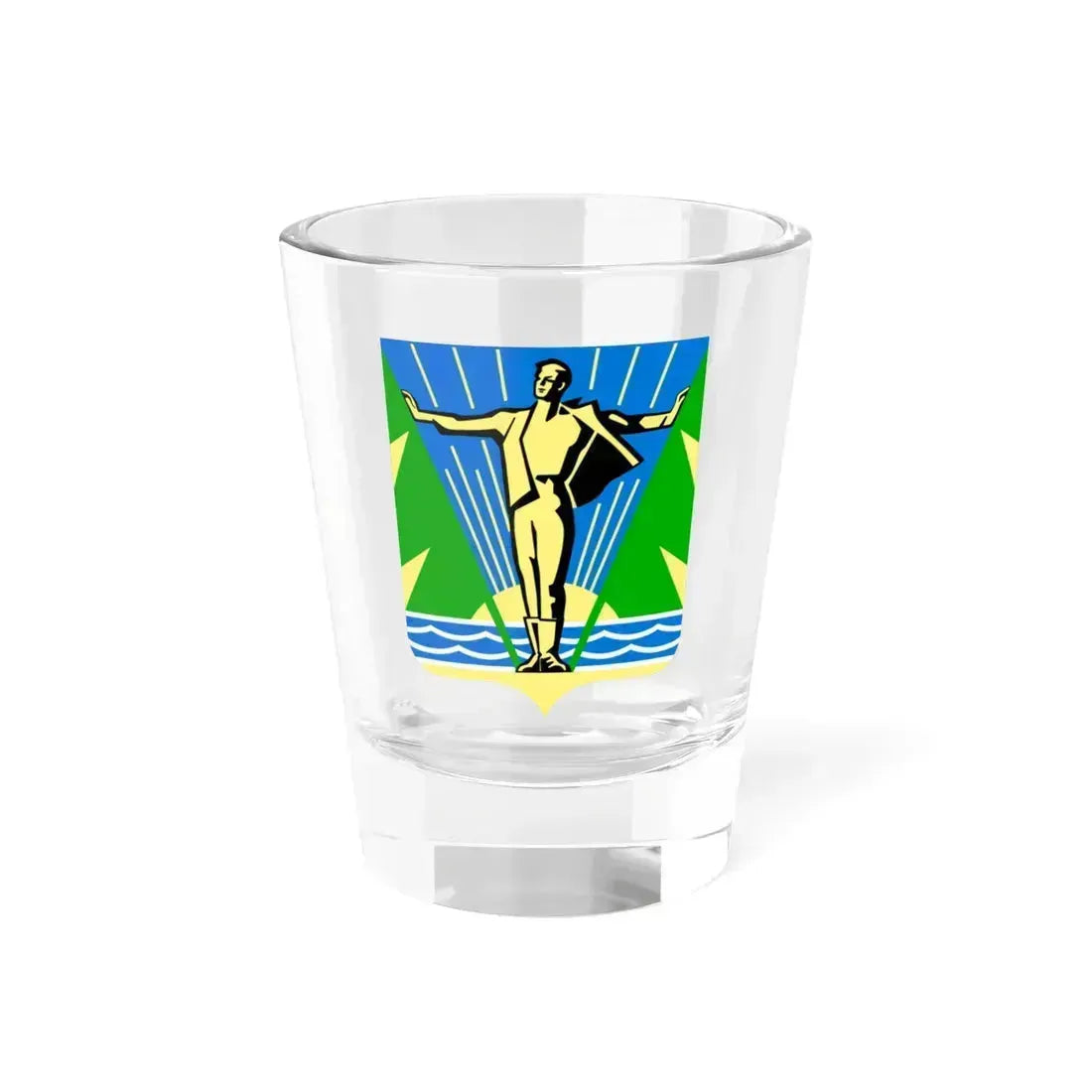 Герб Комсомольска-на-Амуре (Russia) (Coat of Arms) Shot Glass 1.5oz 1.5oz - Go Mug Yourself