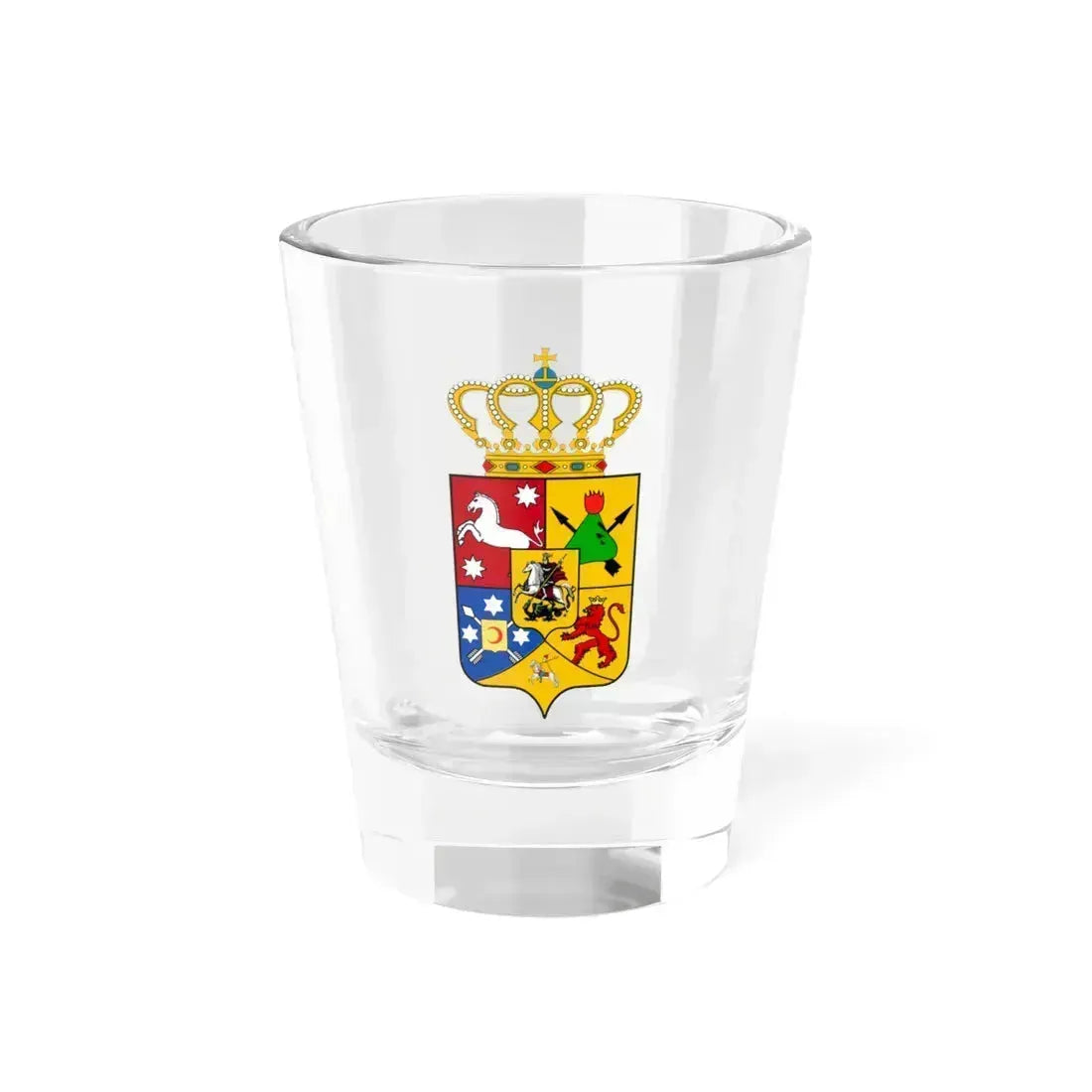 Герб царства Грузинского (Russia) (Coat of Arms) Shot Glass 1.5oz 1.5oz - Go Mug Yourself