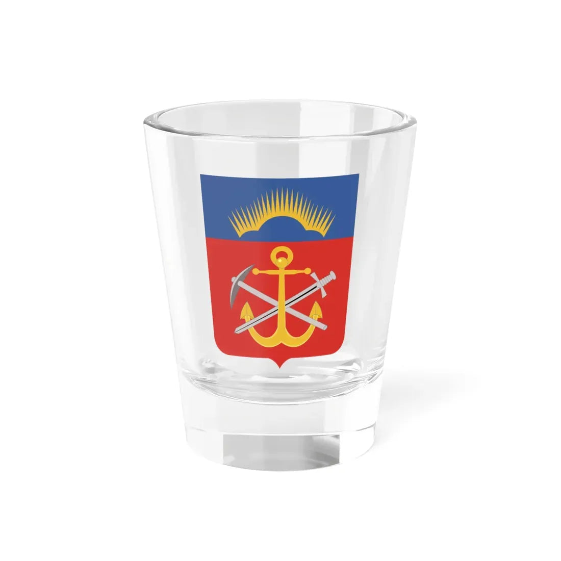Герб Мурманской области (Russia) (Coat of Arms) Shot Glass 1.5oz 1.5oz - Go Mug Yourself
