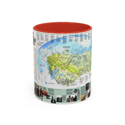Russia - Communism to Capitalism (1993) (Map) Accent Coffee Mug 11oz Red - Go Mug Yourself