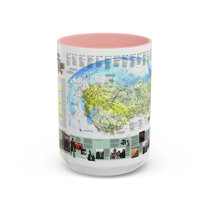 Russia - Communism to Capitalism (1993) (Map) Accent Coffee Mug 15oz Pink - Go Mug Yourself