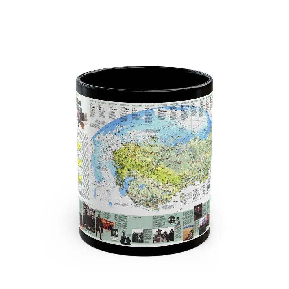 Russia - Communism to Capitalism (1993) (Map) Black Coffee Mug-11oz-Go Mug Yourself