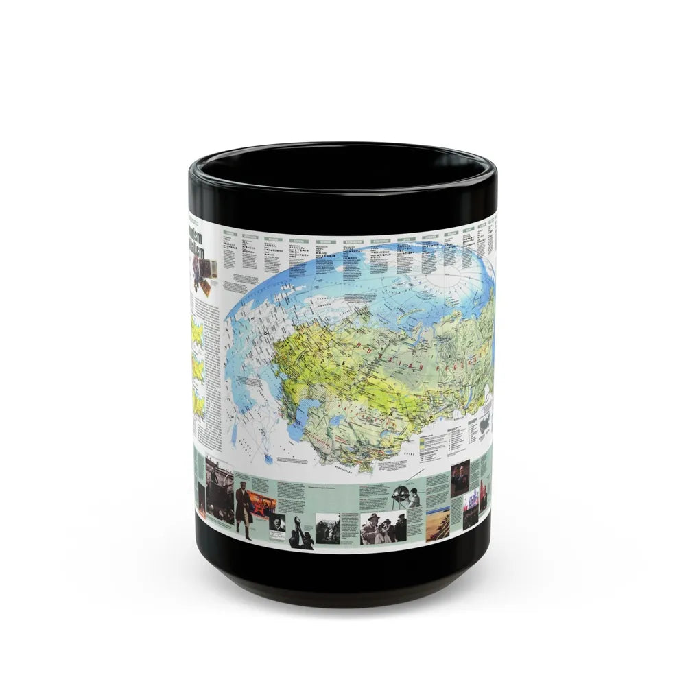 Russia - Communism to Capitalism (1993) (Map) Black Coffee Mug-15oz-Go Mug Yourself