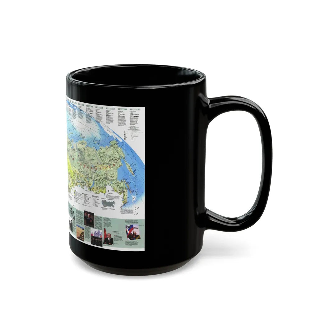 Russia - Communism to Capitalism (1993) (Map) Black Coffee Mug-Go Mug Yourself